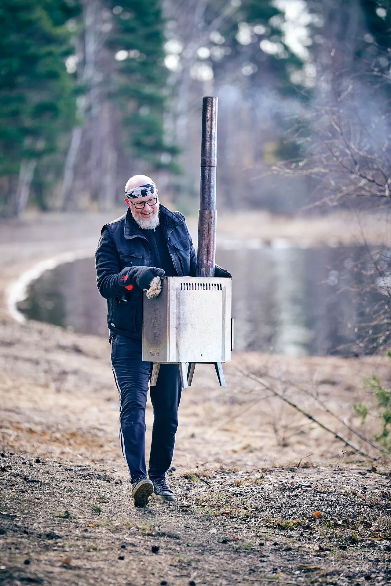 Montera aggregat och skorsten